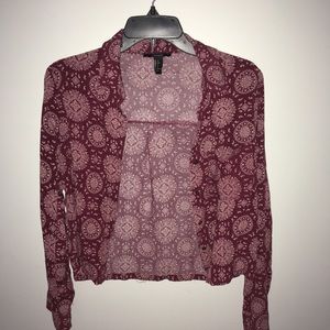 Button down crop top